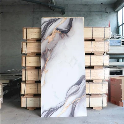 Painel de parede alternativo de mármore branco de imitação artificial